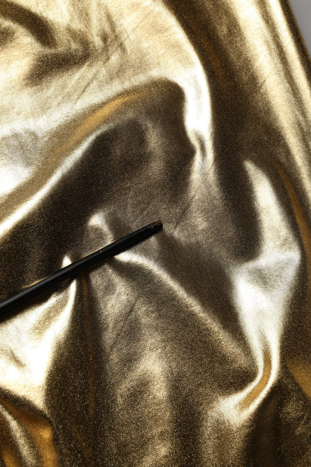 Dolce & Gabbana Gold Metallic Polyester Skinny Trousers Pants