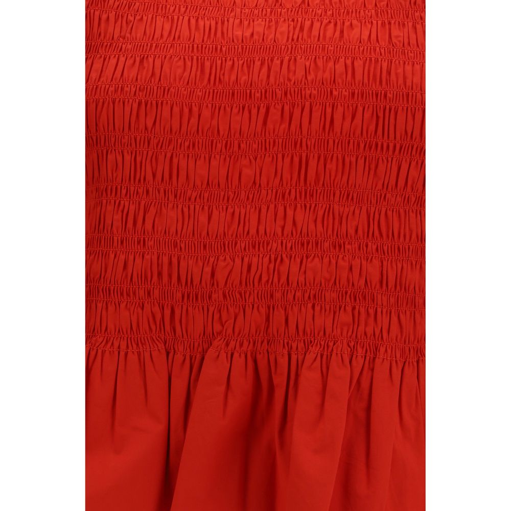 Ganni Red Cotton Blouse