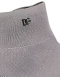 Dolce & Gabbana Gray Stretch Mesh Men Ankle Boots Shoes