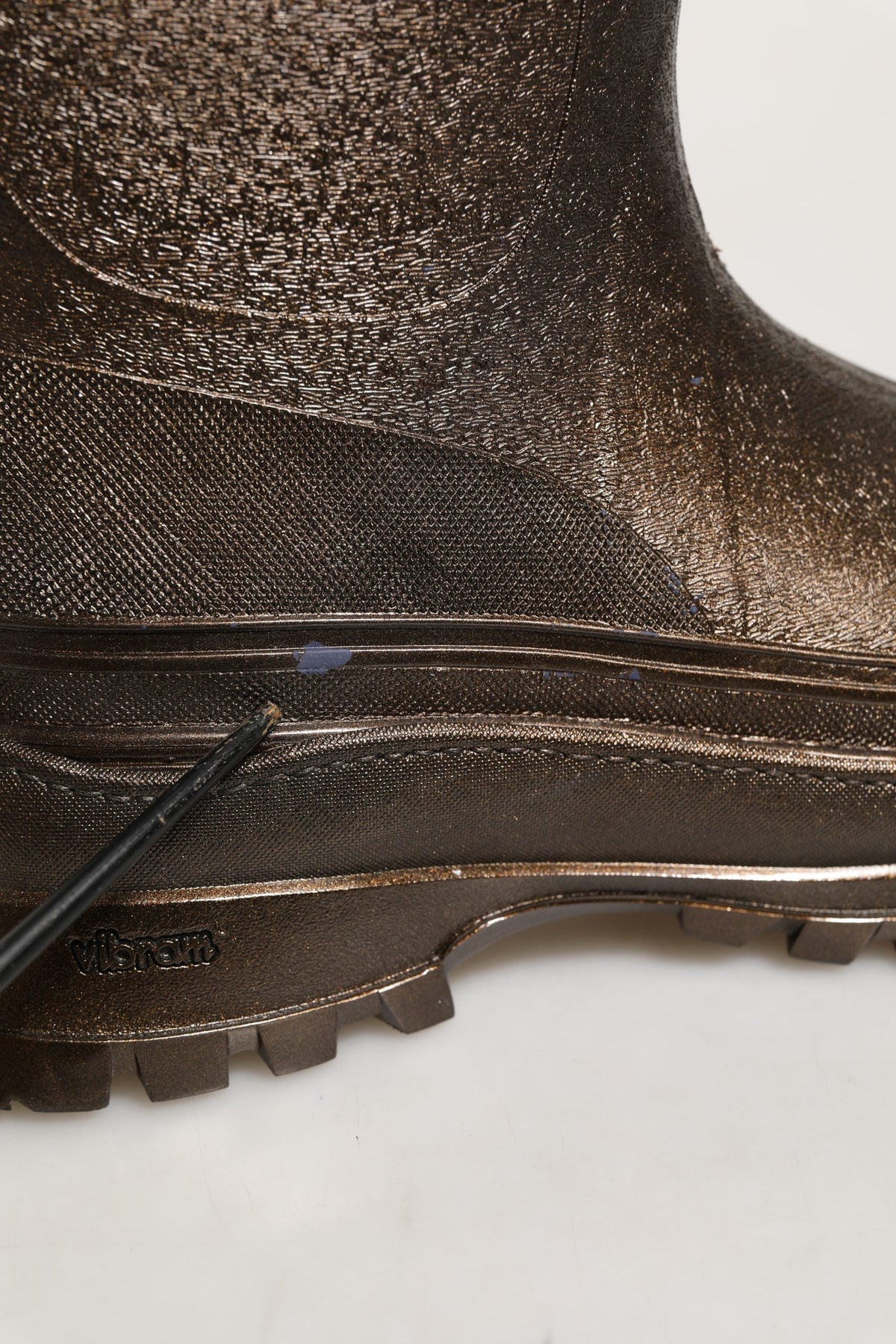 Dolce & Gabbana Bronze PVC Pull On Rain Boots Men Shoes