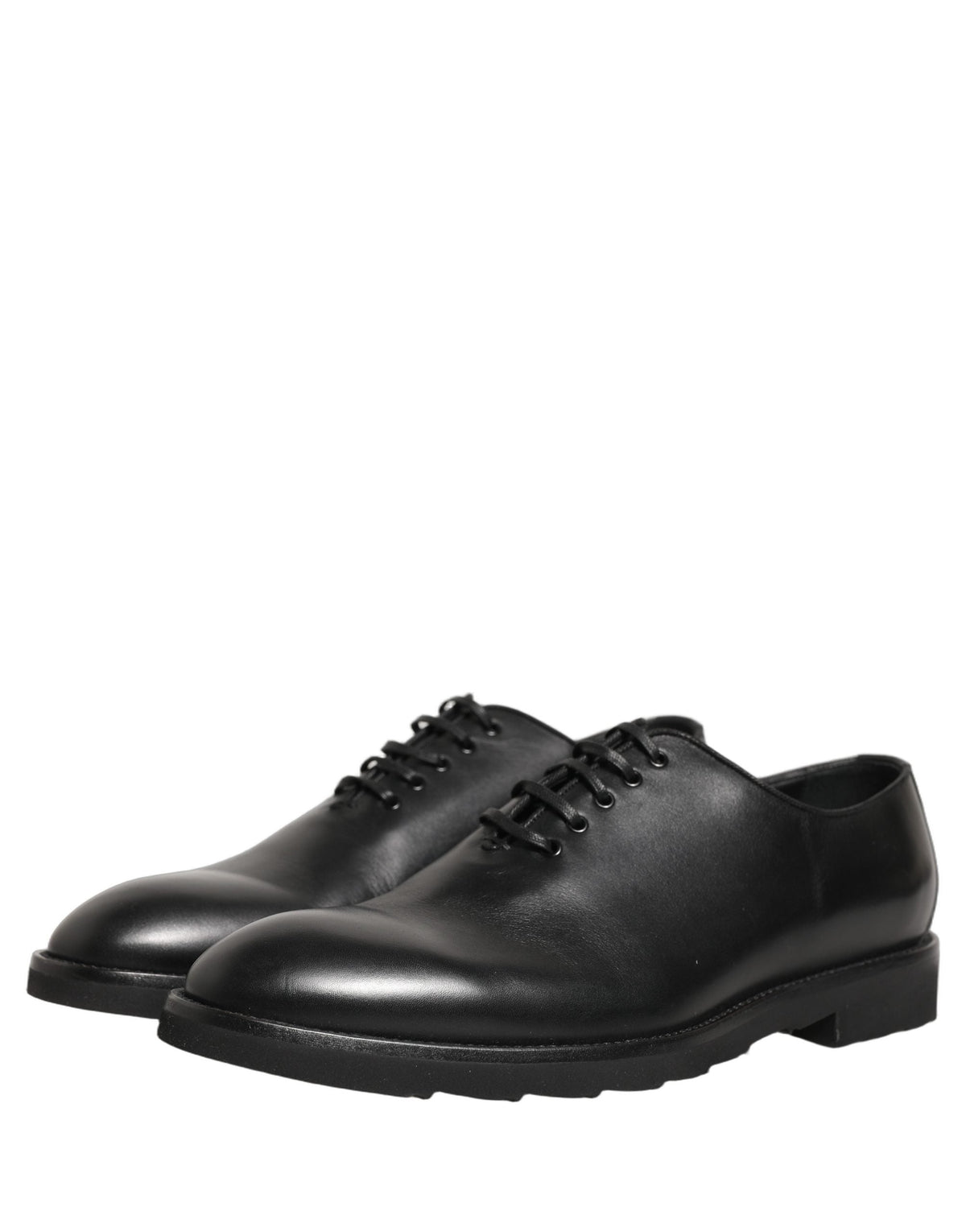 Dolce & Gabbana Black Leather Men Oxford Dress Formal Shoes