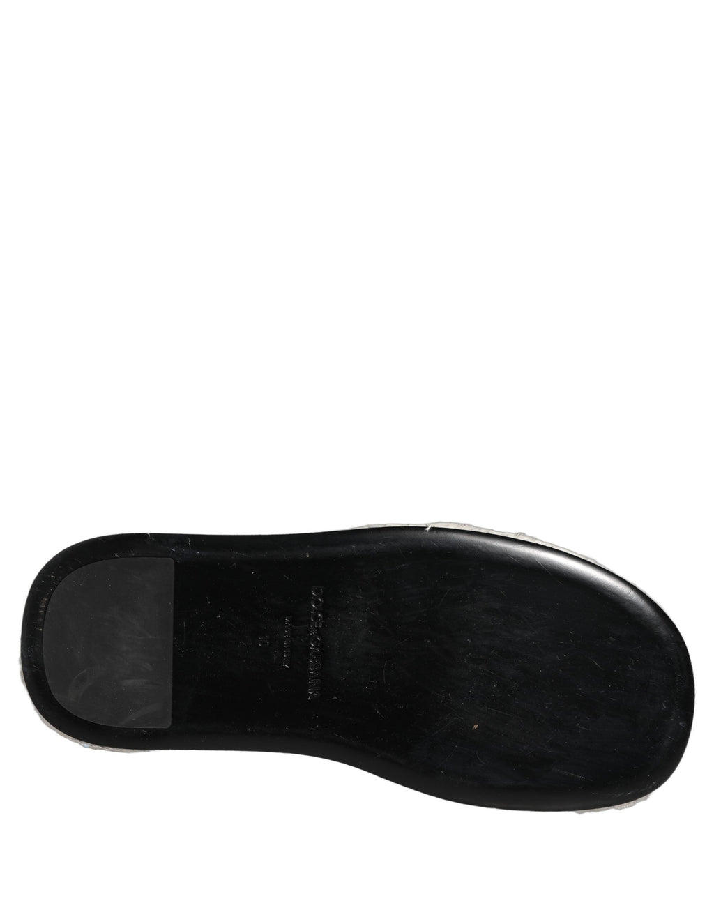 Dolce & Gabbana White Faux Fur Flats Men Slides Sandals Shoes