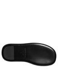 Dolce & Gabbana Black Crystal Embellished Platform Men Slides Shoes