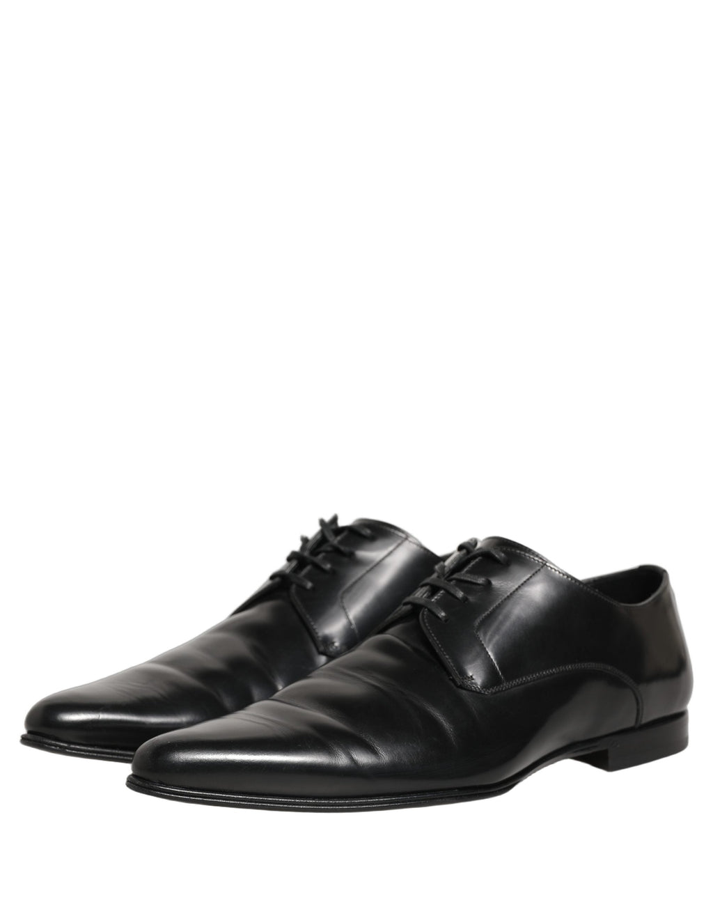 Dolce & Gabbana Black Leather Derby Dress Men Formal Shoes