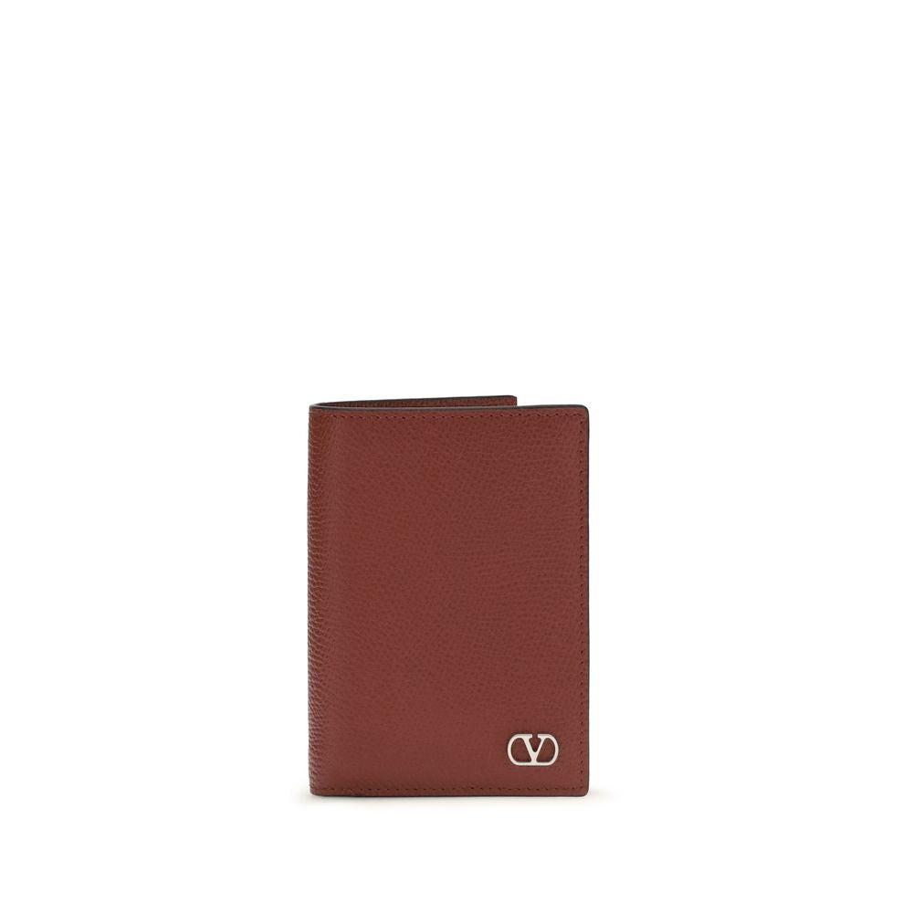 Valentino Garavani Red Calf Leather Bos Taurus Wallet