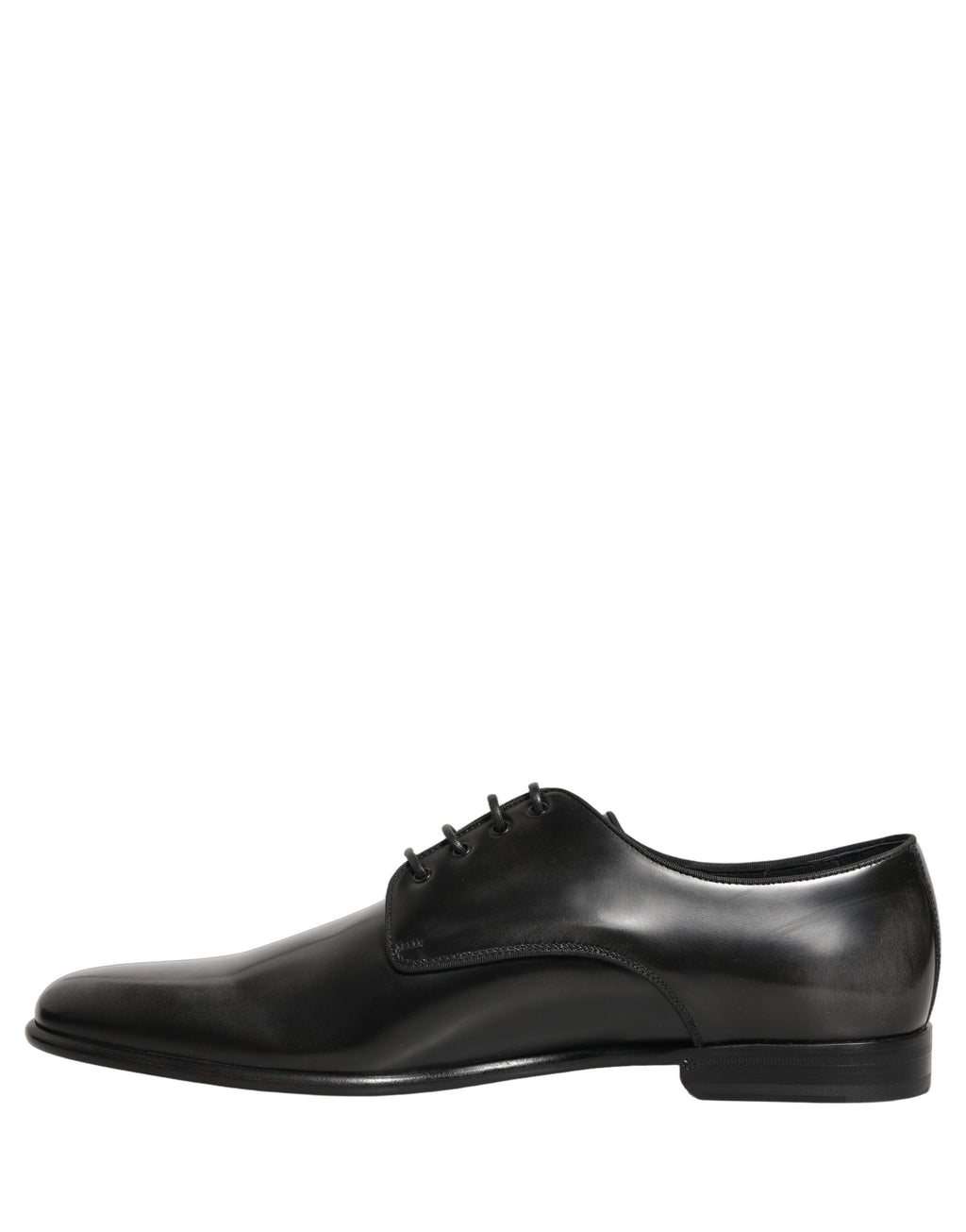 Dolce & Gabbana Black Leather Men Derby Dress Formal Shoes