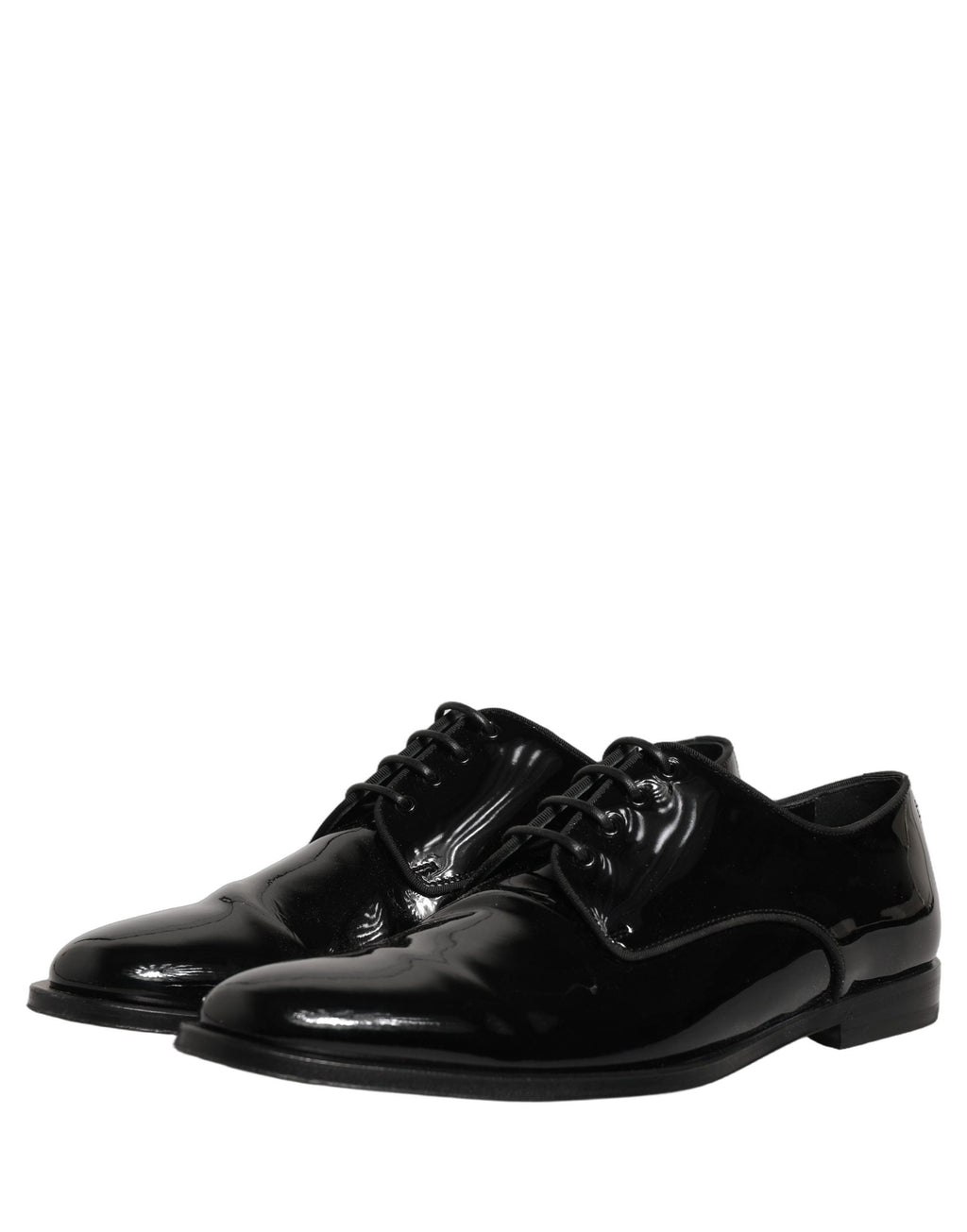 Dolce & Gabbana Black Leather Men Derby Dress Men Formal Shoes