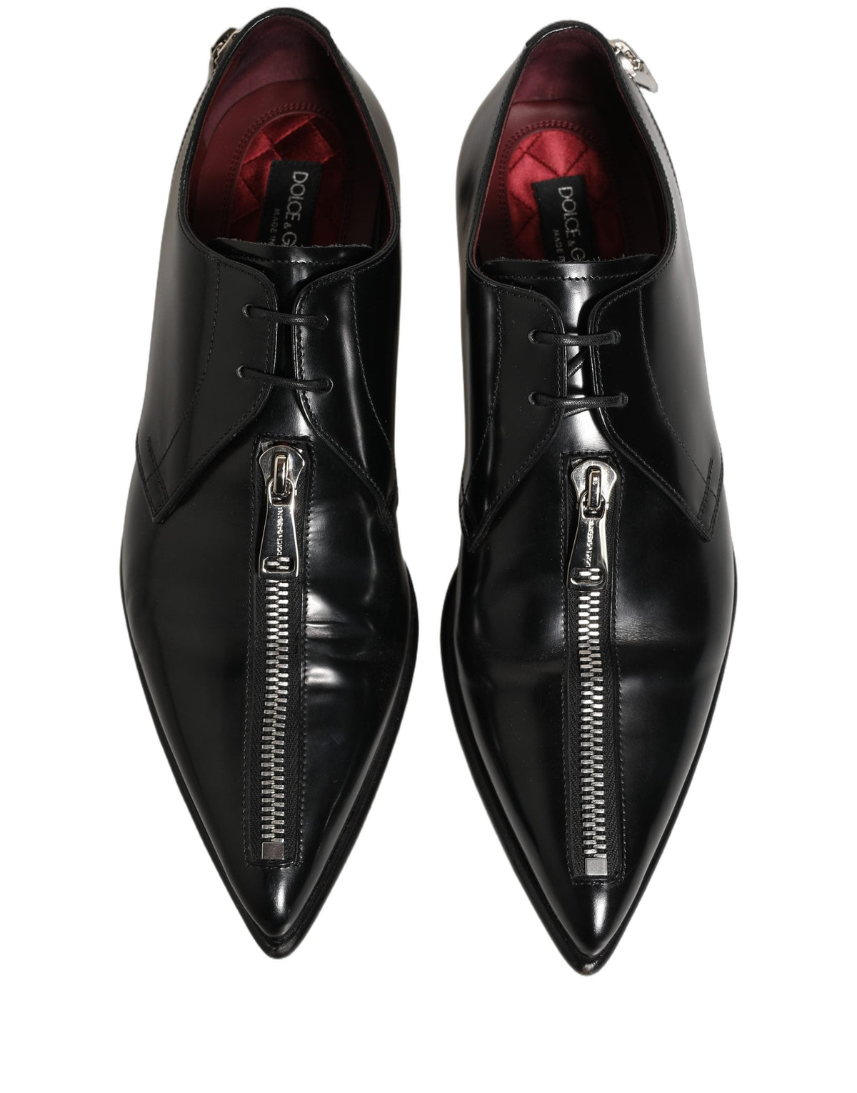 Dolce & Gabbana Black Leather Men Derby Dress Formal Shoes