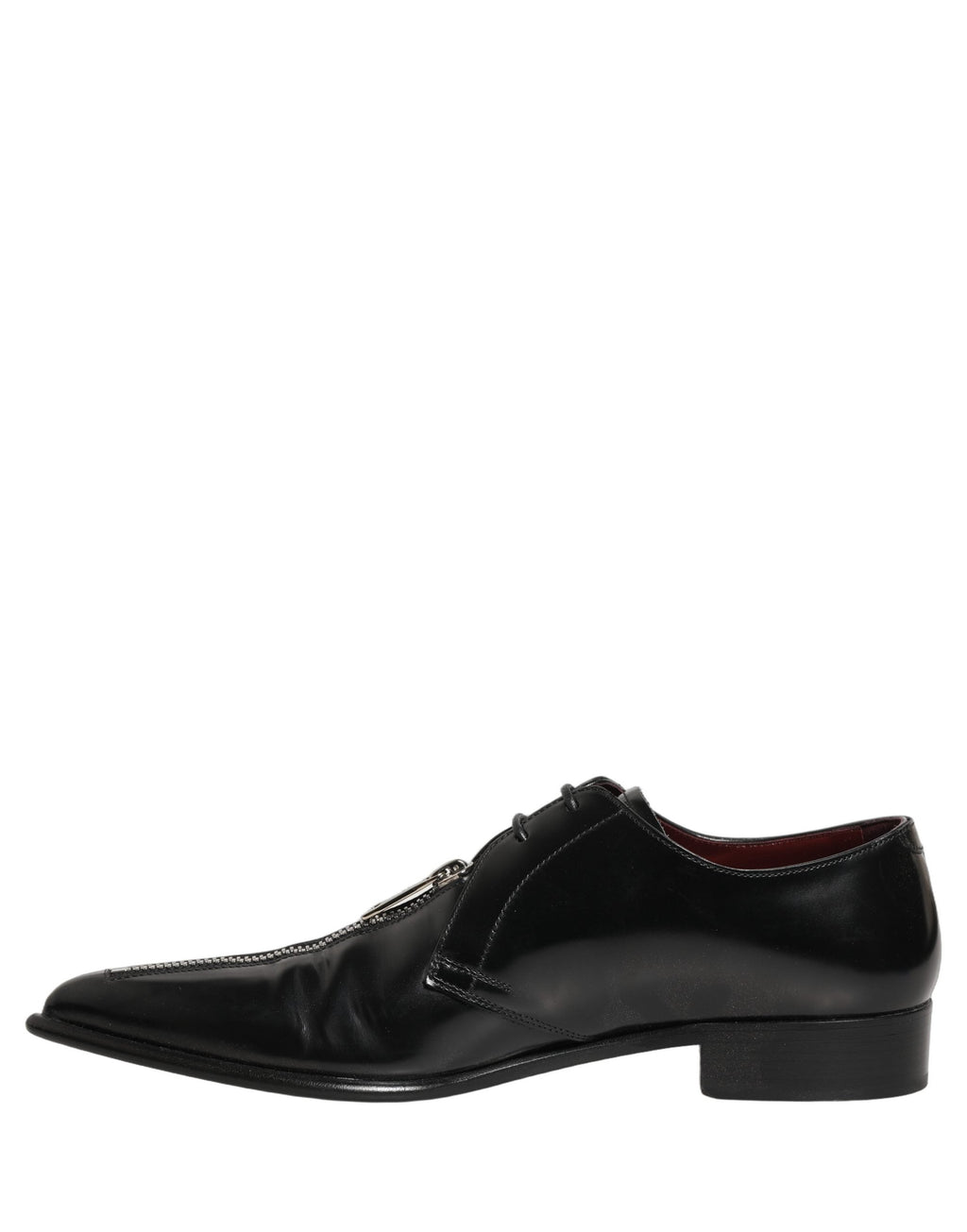 Dolce & Gabbana Black Leather Men Derby Dress Formal Shoes