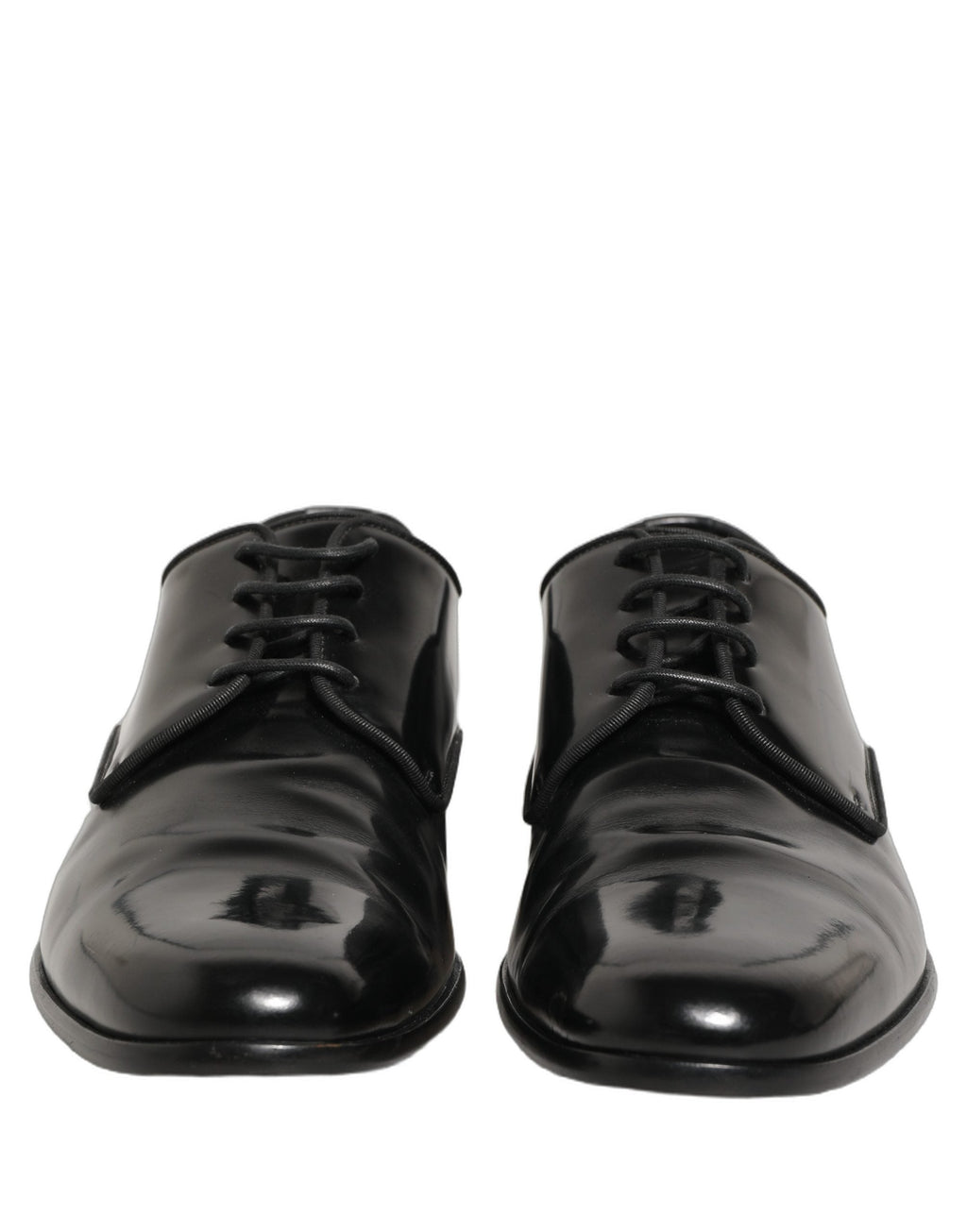 Dolce & Gabbana Black Leather Men Derby Dress Formal Shoes