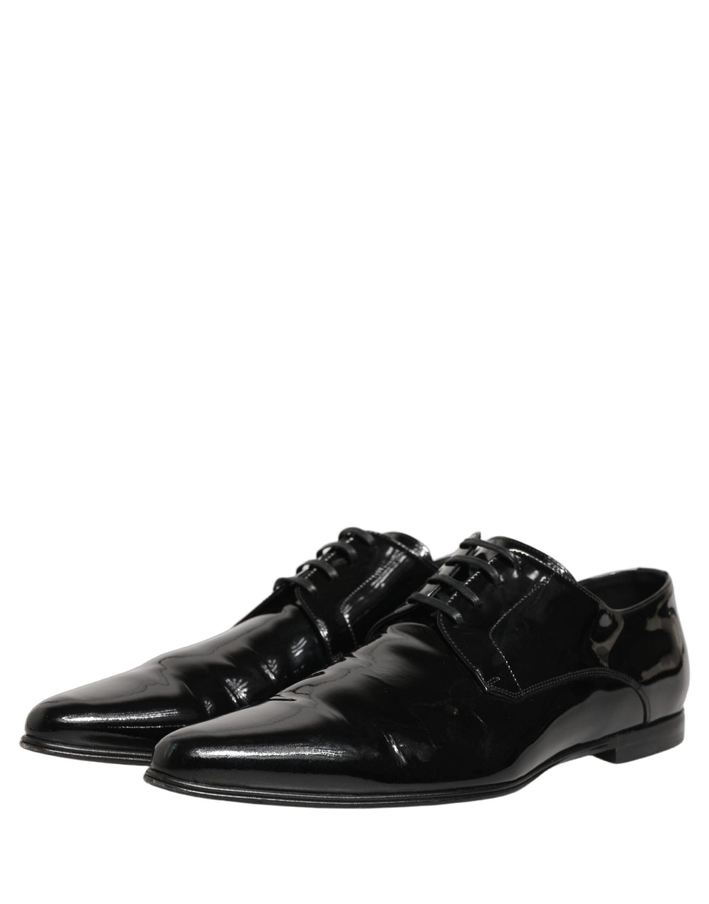 Dolce & Gabbana Black Leather Derby Dress Men Formal Shoes