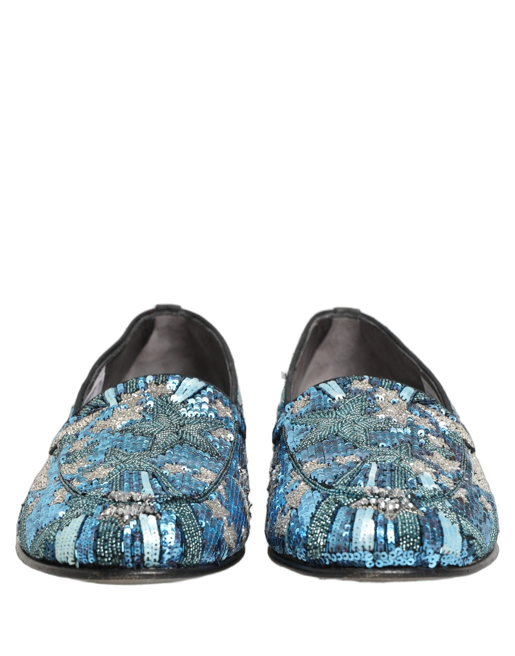 Dolce & Gabbana Multicolor Embroidered Sequin Loafers Shoes