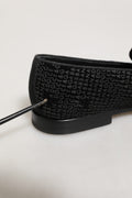 Dolce & Gabbana Black Logo Monogram Men Dress Loafers Shoes