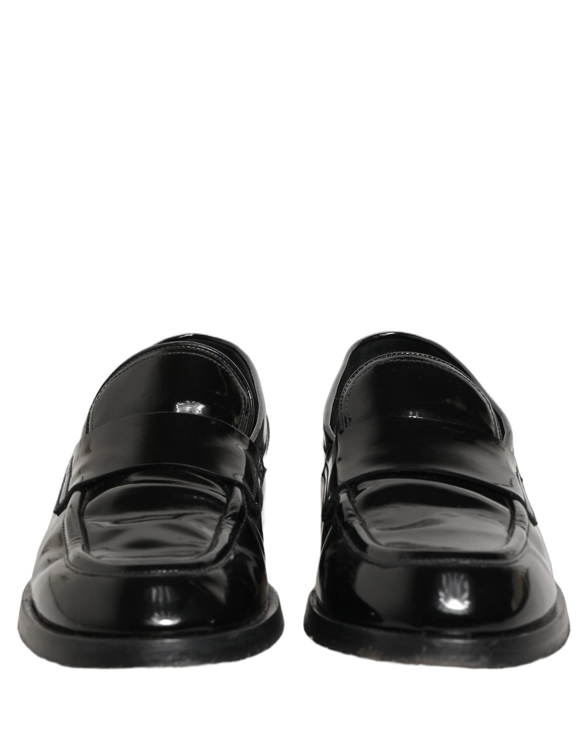 Dolce & Gabbana Black Leather Formal Men Dress Loafers Shoes