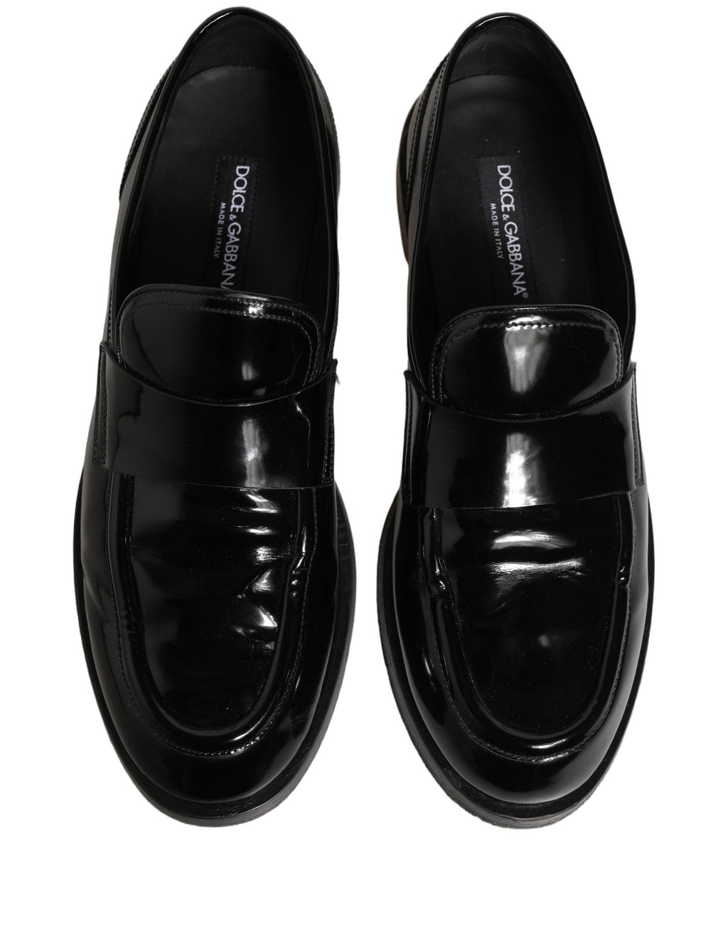 Dolce & Gabbana Black Leather Formal Men Dress Loafers Shoes