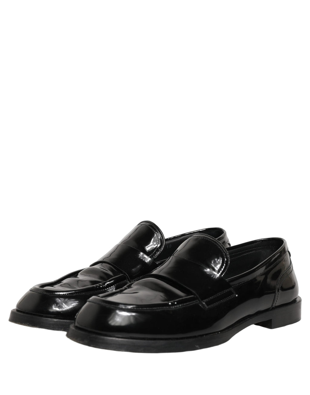 Dolce & Gabbana Black Leather Formal Men Dress Loafers Shoes