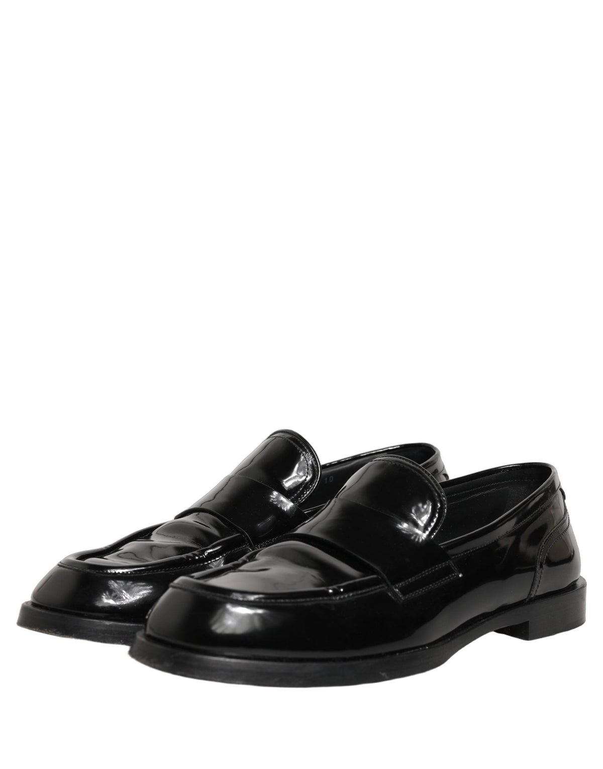 Dolce & Gabbana Black Leather Formal Men Dress Loafers Shoes
