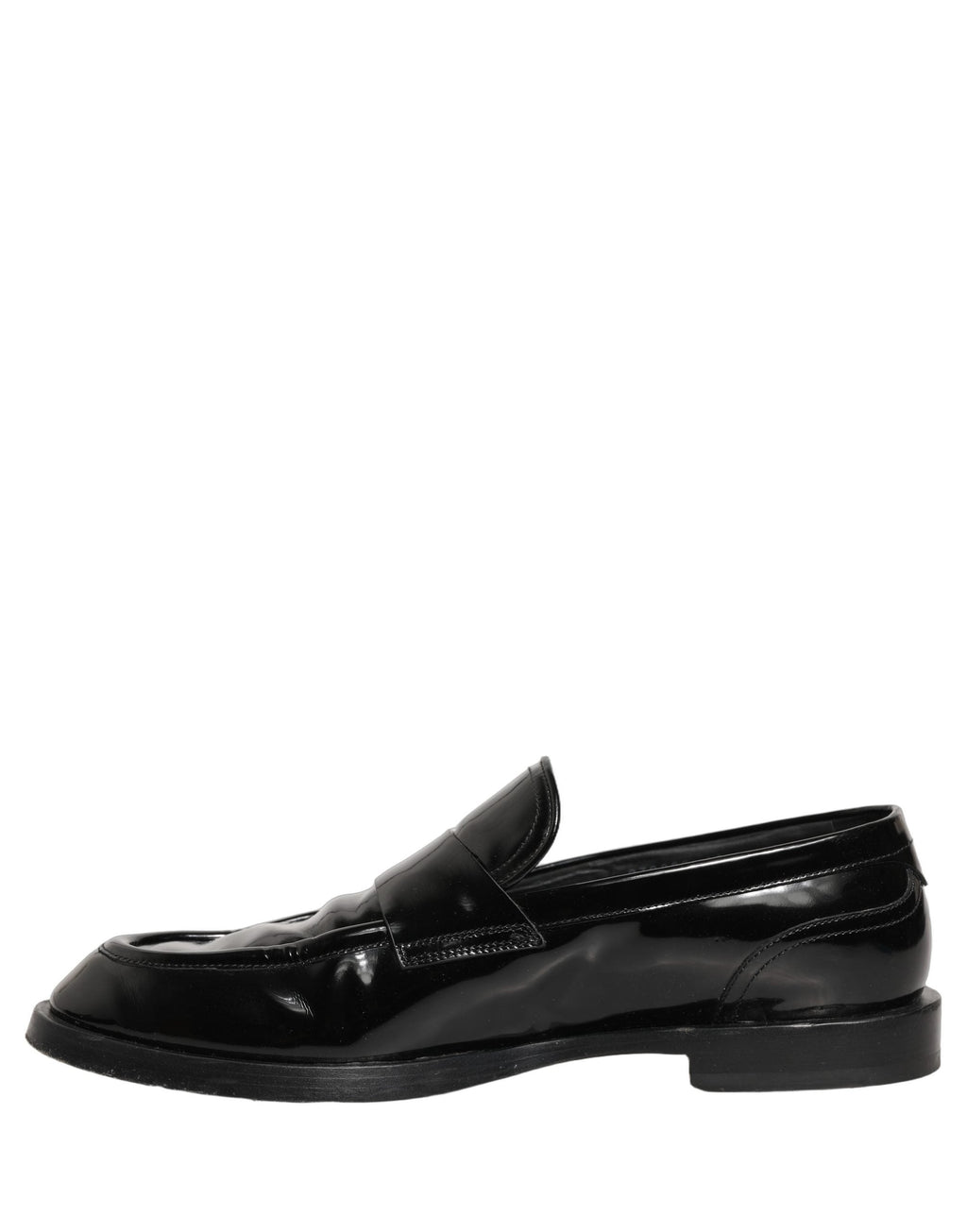 Dolce & Gabbana Black Leather Formal Men Dress Loafers Shoes