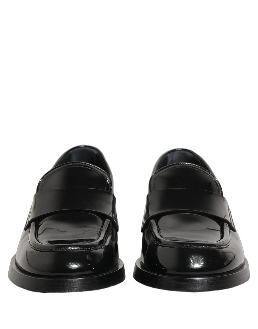 Dolce & Gabbana Black Leather Formal Men Dress Loafers Shoes
