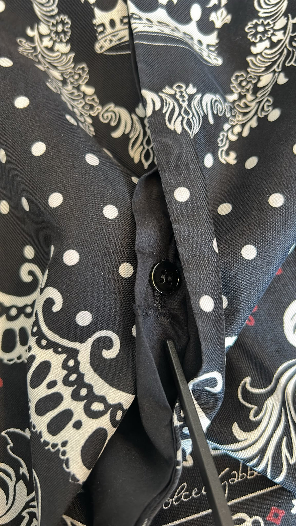 Black White Bandana GOLD Formal Dress Shirt