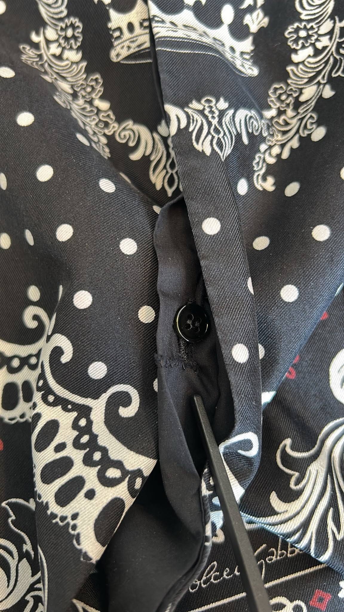 Black White Bandana GOLD Formal Dress Shirt