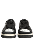 Dolce & Gabbana Black Leather Crown Milano Men Sneakers Shoes