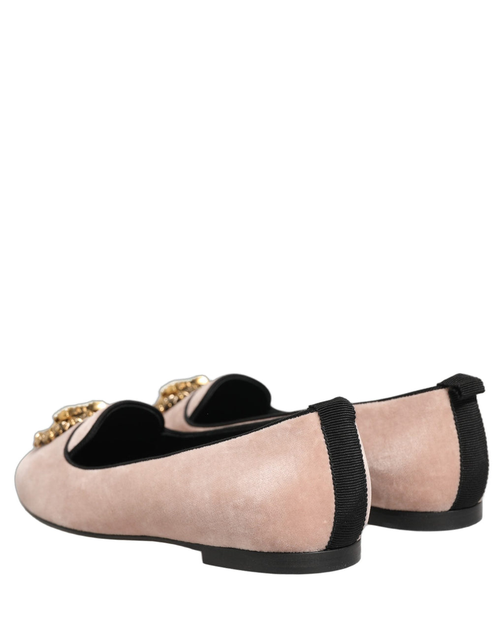 Dolce & Gabbana Pink Velvet Devotion Loafers Flats Shoes