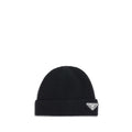Prada Black Wool Oves Aries Beanie