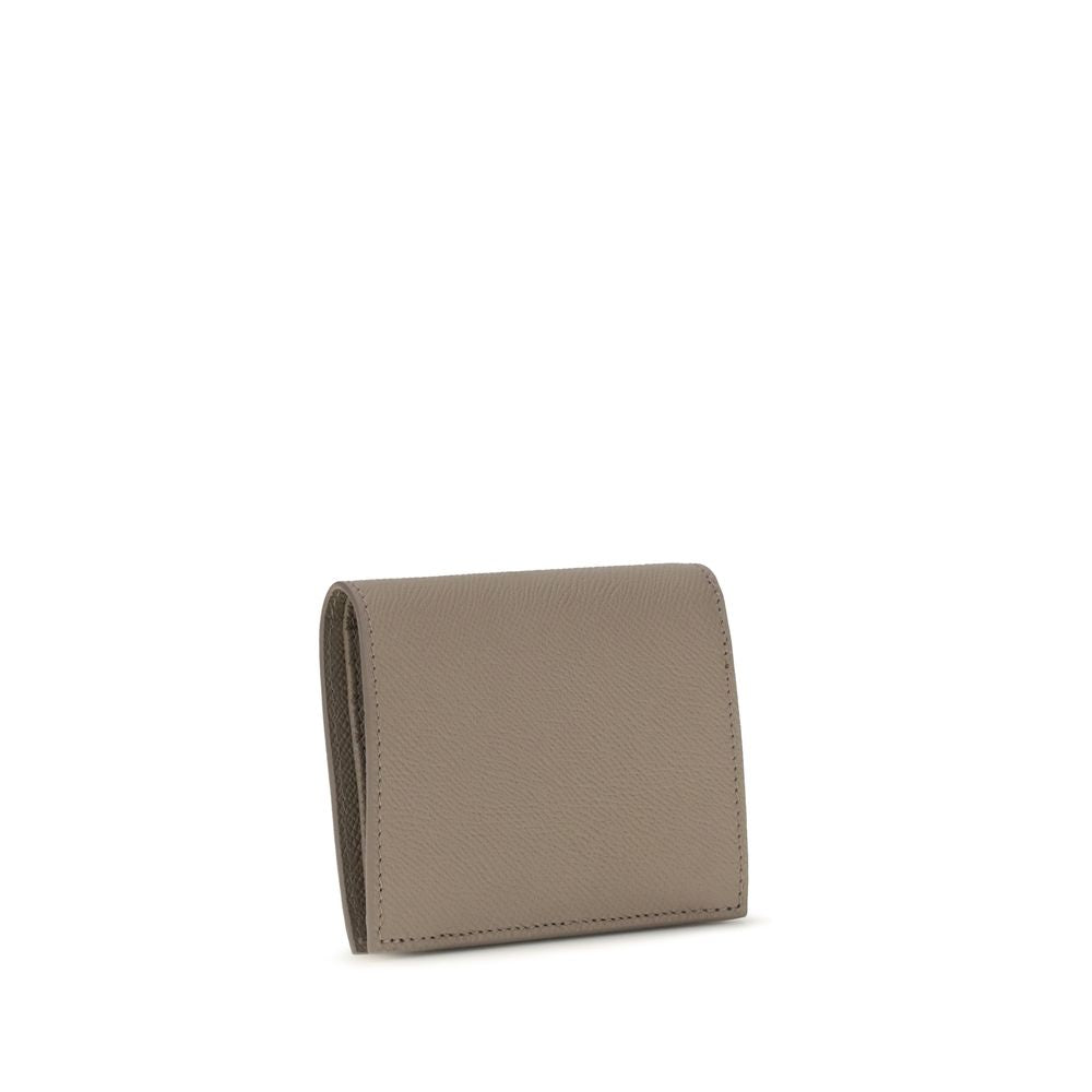 Ferragamo Beige Calf Leather Bos Taurus Wallet