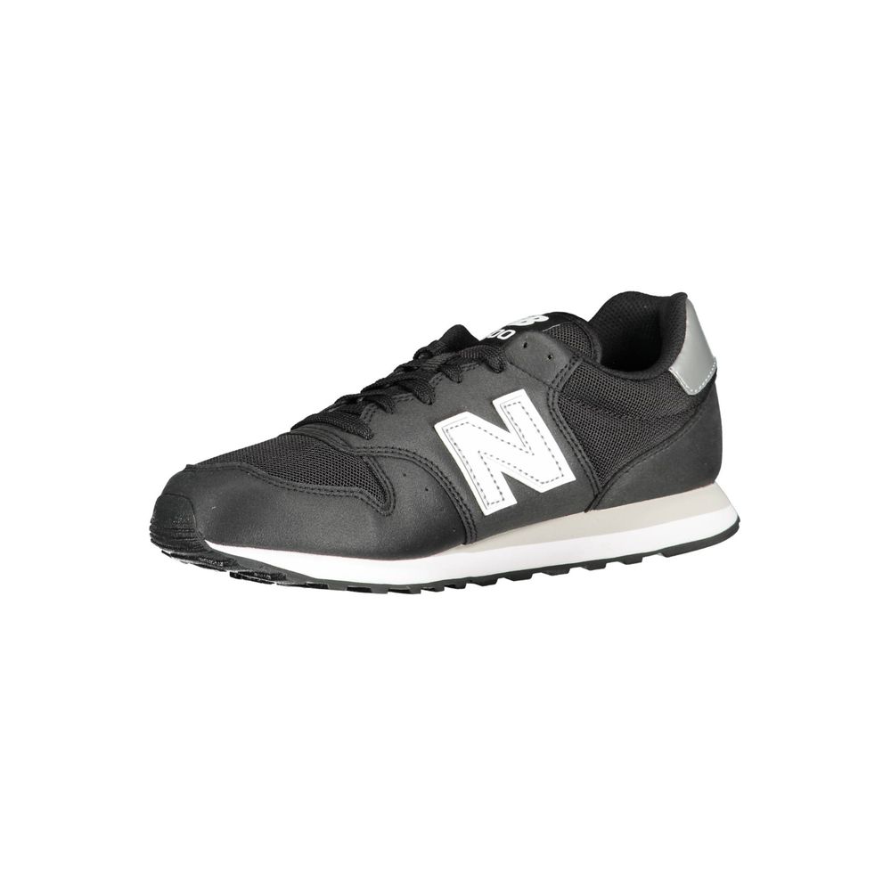 Black Polyester Men Sneaker