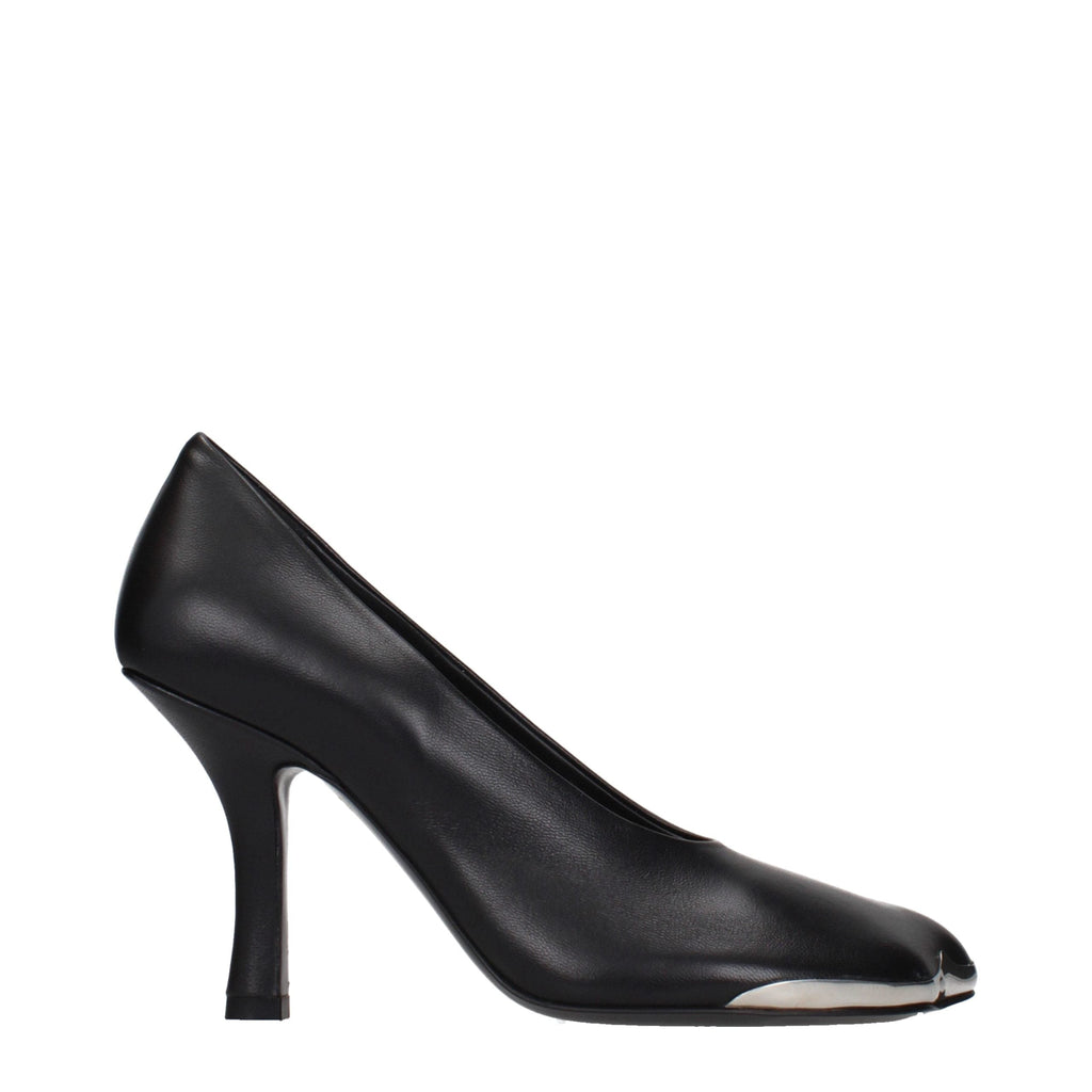 Burberry Black Leather High Heel Pumps