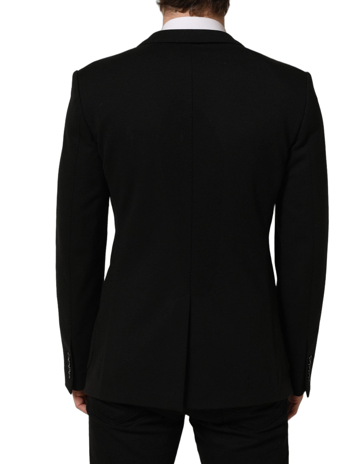 Dolce & Gabbana Black Logo Crest SingleBreasted Coat Blazer