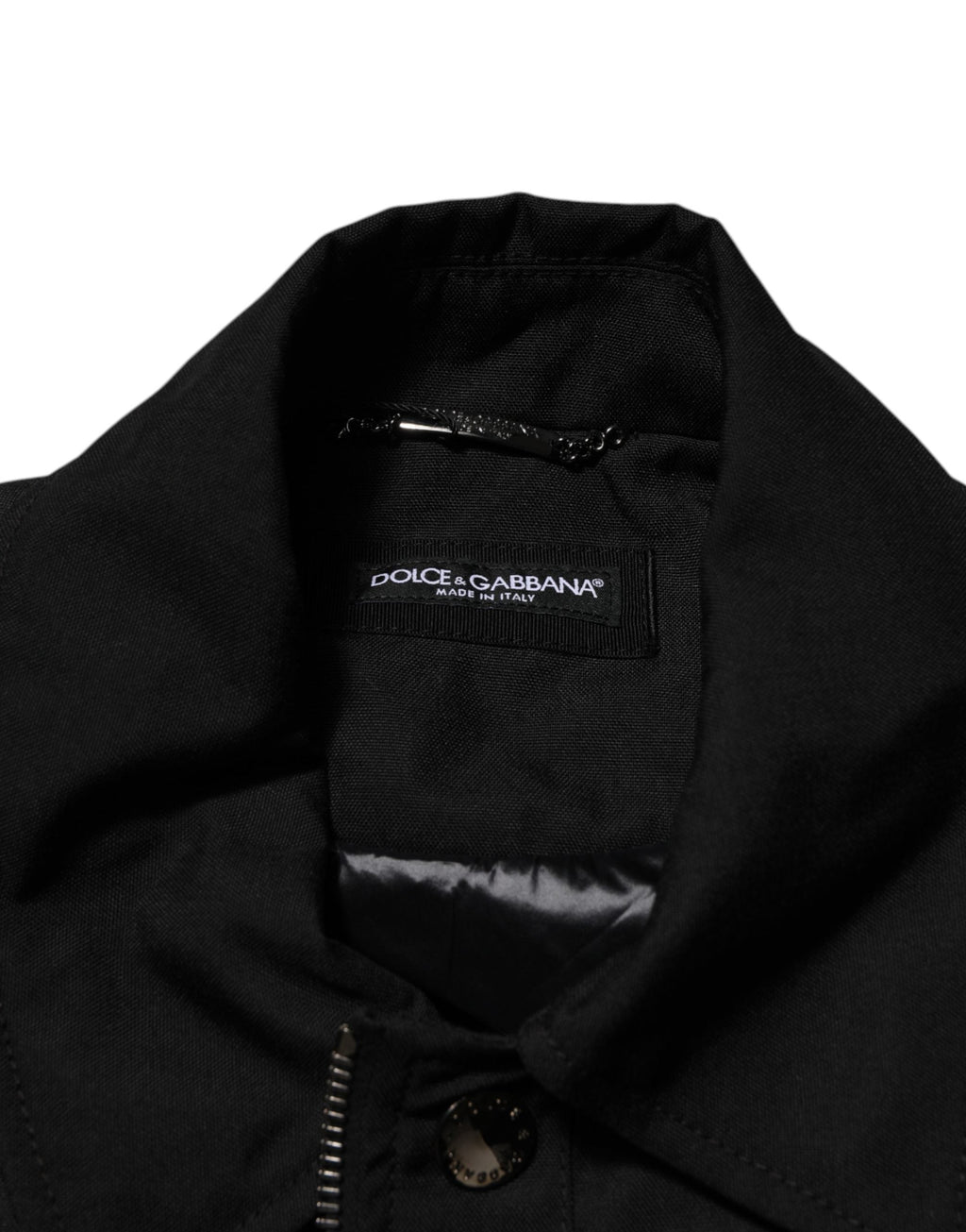 Dolce & Gabbana Black Nylon Full Zip Blouson Bomber Jacket