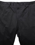 Dolce & Gabbana Black Cotton Tapered Leg Dress Trouser Pants