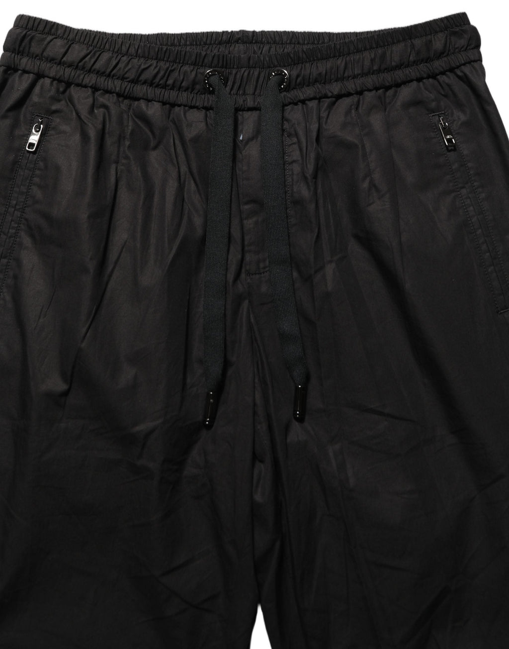 Dolce & Gabbana Black Cotton Mid Waist Jogger Sweatpants Pants