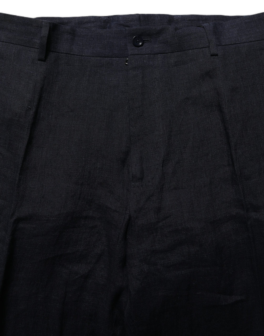 Dolce & Gabbana Black Linen Straight Leg Dress Trouser Pants