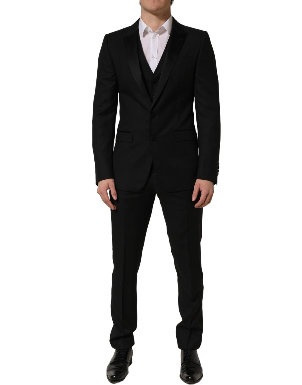 Dolce & Gabbana Dark Gray MARTINI Slim Fit Formal 3 Piece Suit
