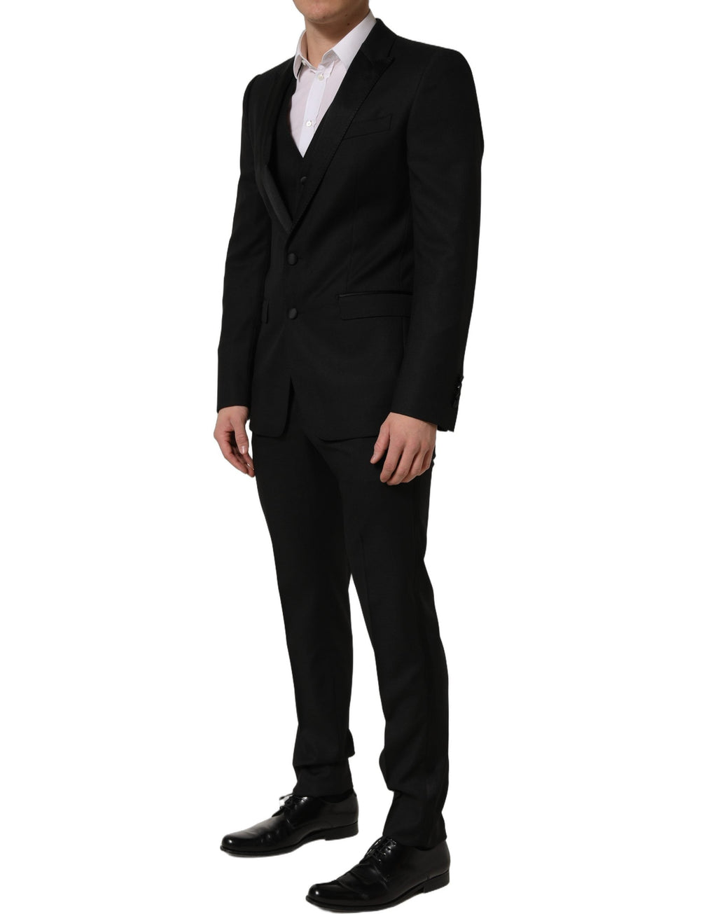 Dolce & Gabbana Dark Gray MARTINI Slim Fit Formal 3 Piece Suit