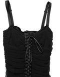 Dolce & Gabbana Black Bodycon Fitted Corset Style Mini Dress