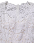 Dolce & Gabbana White Floral Lace Mermaid Long Gown Dress