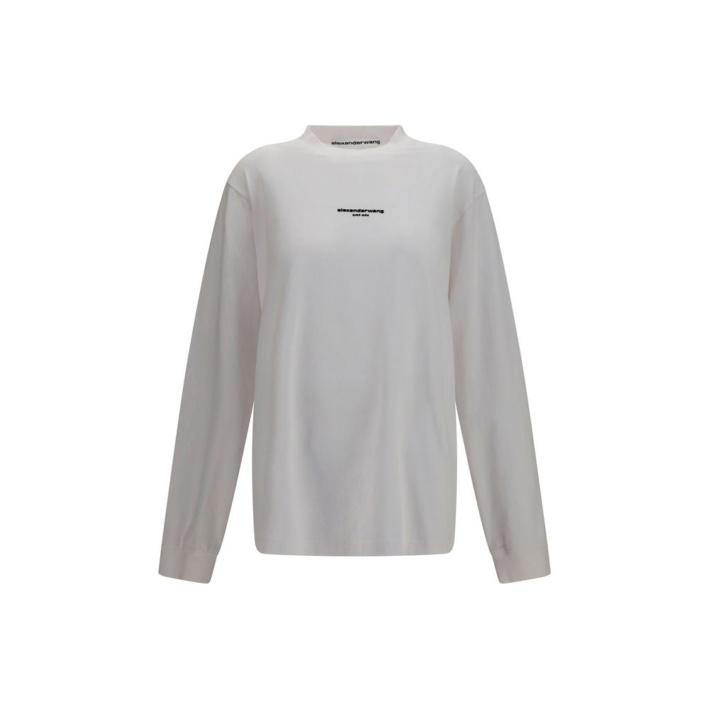 Alexander Wang White Cotton Long Sleeve T-Shirt