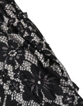 Dolce & Gabbana Black White Floral Lace Sleeveless Midi Dress