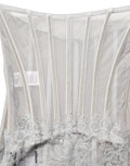 Dolce & Gabbana Gray Lace Corset Style Bodice Maxi Dress
