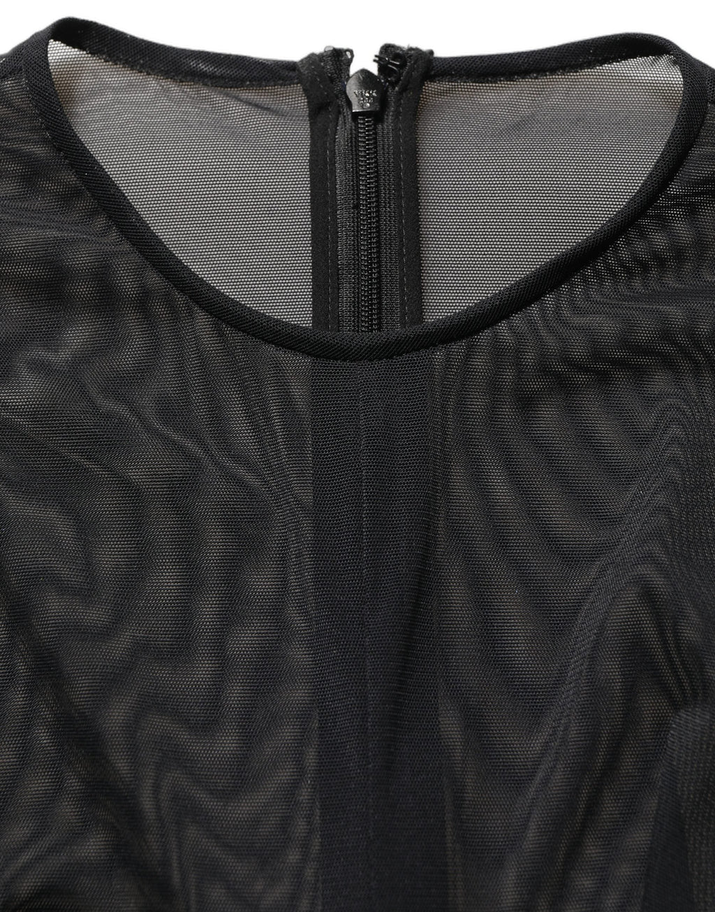 Dolce & Gabbana Black Long Sleeve Sheer Fitted Maxi Dress