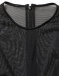 Dolce & Gabbana Black Long Sleeve Sheer Fitted Maxi Dress