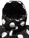 Dolce & Gabbana Black White Polka Dot Hooded Blouson Jacket
