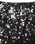 Dolce & Gabbana Brown Sequinned Embellished Pencil Cut Skirt