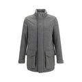 Brunello Cucinelli Gray Cashmere Full-Length Jacket