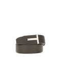 Tom Ford Brown Calf Leather Bos Taurus Belt