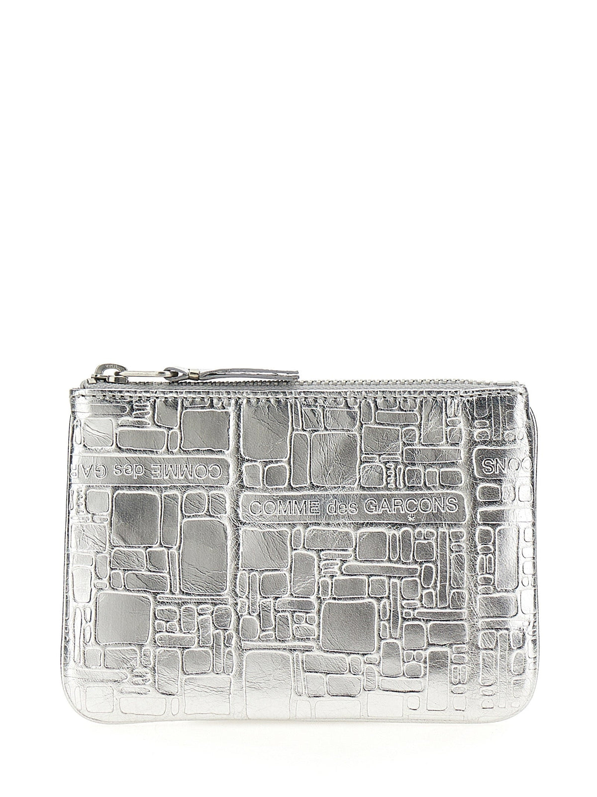 Comme Des Garçons Silver Calfskin Cardholder
